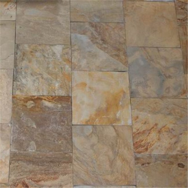 Copper slate floor tiles